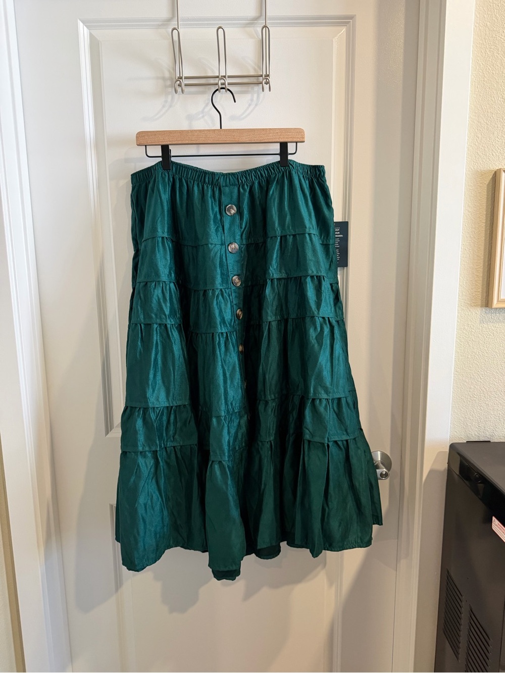 Woman Within Velvet Tiered Maxi Skirt NWT Size 1X